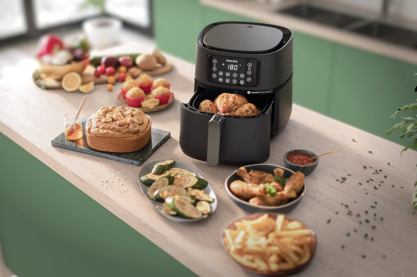 Philips Airfryer Série 5000 XXL Connecté – Friteuse Sans Huile 7,2 L avec 16 Fonctions et Wi-Fi