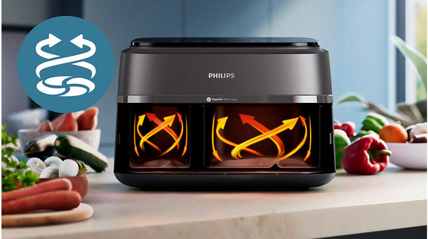 Philips Airfryer Série 3000 à Double Panier – Polyvalence et Efficacité pour une Cuisine Saine